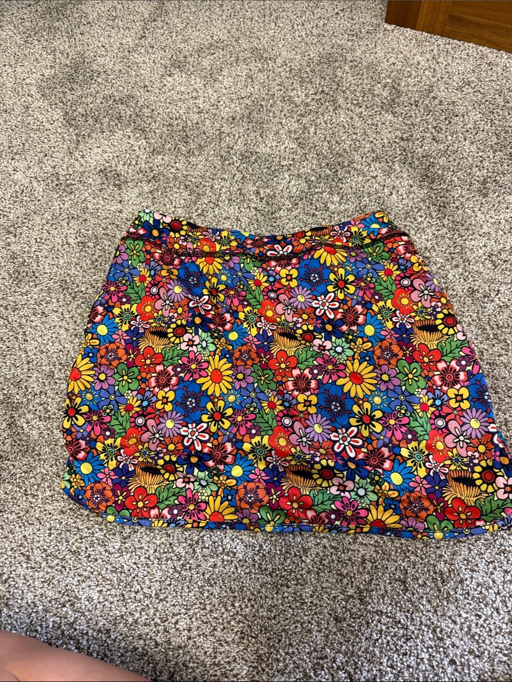 Multicolor Floral Mini Skort